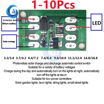 1-10 Adet güneş jeneratör şarj regülatörü otomatik ışık devre anahtarı lityum pil şarj Dıy avlu küçük sokak lambası