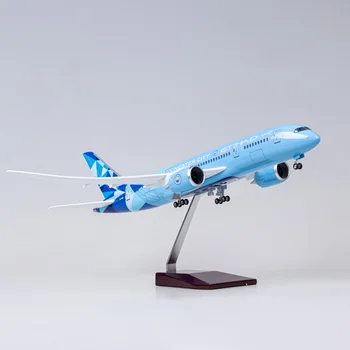 1:130 Ölçekli 43cm Model Uçak B787 Dreamliner Uçak ETİHAD Havayolları ışık Ve Tekerlekler Diecast Reçine oyuncak uçak Koleksiyonu