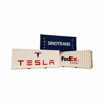 1: 20/1:24 Ölçekli kamyon aksesuarları konteyner kutusu modeli oyuncak diecast simülasyon nakliye konteyneri modeli süs saklama kutusu gösterisi