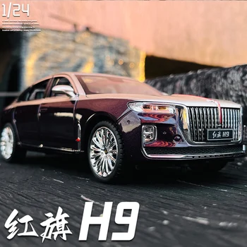 1/24 Ölçekli Hong Qi H9 Alaşım Araba Modeli Koleksiyonu Simülasyon Diecast & Oyuncaklar Araçlar İçin Çocuk Erkek Mini Araba Hediye Doğum Günü