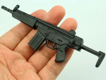 1 / 6th Mini HK53 Kısaltılmış Karabina Plastik Monte Ateşli Silah Bulmaca Modeli için 12 İnç Aksiyon Figürü Askeri Yapı Taşları