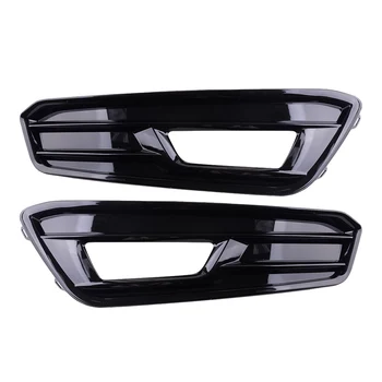 1 Çift Araba Ön Sol Sağ Tampon Sis aydınlatma koruması Çerçeve Fit Ford Focus ST 2015-2018 için F1EZ-15266-C F1EZ-15266 - F Parlak Siyah