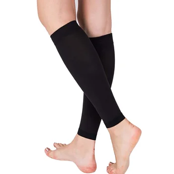 1 Çift Uzun Çorap Elastik Bacak destek ayağı Shin Çorap Varisli Damar Yorgunluk giderici bacak ısıtıcısı Sıkıştırma Buzağı Kol Çorap