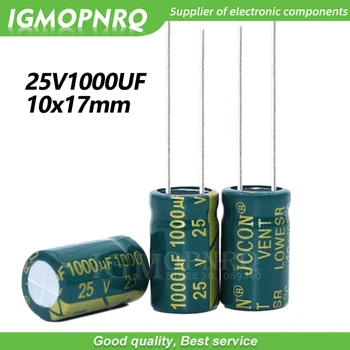 10 ADET 25V1000UF 10*17mm ıgmopnrq Alüminyum elektrolitik kondansatör yüksek sık düşük empedans 10x17mm