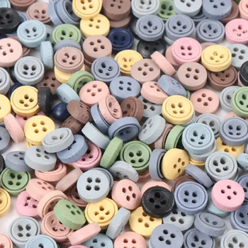 100 ADET 9mm Yuvarlak Ahşap Mini Küçük Düğmeler Dikiş Araçları Dekoratif Düğme Scrapbooking Konfeksiyon DIY Giyim Aksesuarları