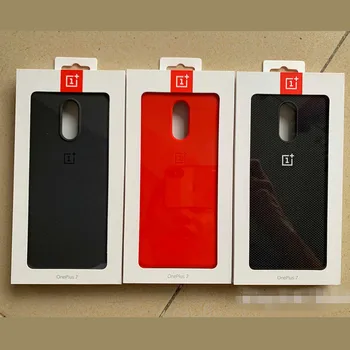 100 % Orijinal Resmi OnePlus 7 Kılıf Kapak Kumtaşı Tampon Naylon Silikon Kırmızı Mat koruyucu İnce Case Arka