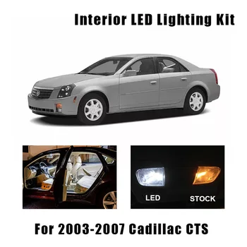 11 Ampuller Beyaz Canbus İç LED Araba Harita Okuma İşık Kiti İçin Fit 2003 2004 2005 2006 2007 Cadillac CTS Plaka Lambası