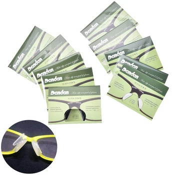 20 adet=10 Çift Siyah/Beyaz Renk Silikon Anti Kayma burunluklar Gözlük Sunglass Cam Gözlük Parantez Destekler
