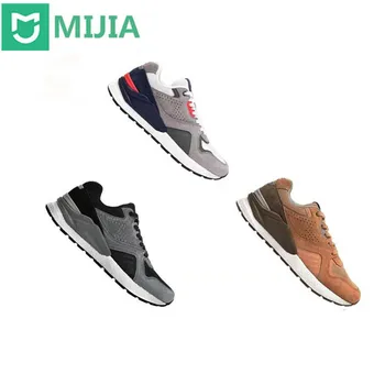 2022 Mijia ayakkabı Retro Sneaker Vintage erkekler koşu ayakkabıları Hakiki Deri Süet Örgü Nefes spor ayakkabı