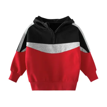 2023 Erkek Kapüşonlu Sweatshirt Kış Sonbahar Artı Kadife Üst Uzun Kollu Ceket Patchwork Çocuklar Hoodies Spor