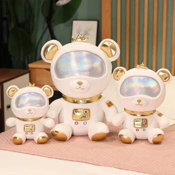25-65cm Sevimli Uzay Oyuncak Ayı Bebek Astronot Oyuncak Ayı peluş oyuncaklar Yumuşak Doldurulmuş hayvan Kanepe Yastık çocuklar için doğum günü hediyesi Ev Dekor