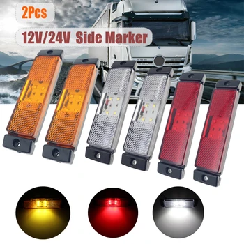 2x12 V 24 V 4 LED yan sinyal lambası Araba Harici uyarı gösterge açın sinyal kuyruk ışık pozisyon lambaları Römork kamyon Kamyon Van