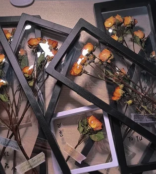 4 adet Kurutulmuş çiçek ekran 3D Yüzen Çerçeve Ekran Tutucu Standları pe film kutusu numune organizatör anti toz
