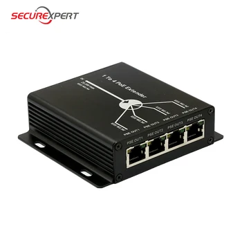 4 Port POE Genişletici IEEE802. 3af uzatın 120m iletim IP Kamera için 120m 1.0 Gbps İletim ıp max