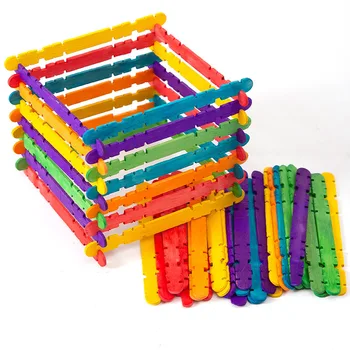 50 Adet/grup Çocuklar DIY Zanaat Oyuncaklar Renkli Doğal Ahşap Sayma Çubukları Montessori Okul Öncesi Çocuklar Sayma Matematik Eğitici Oyuncaklar