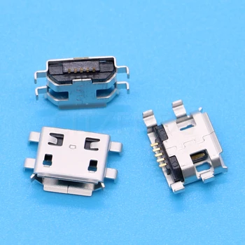 50 adet mikro USB Konektörü 5pin ağır plaka 0.8 mm B tipi Kıvırcık ağız Dişi Jack Mini USB Kuyruk fişi onarım cep