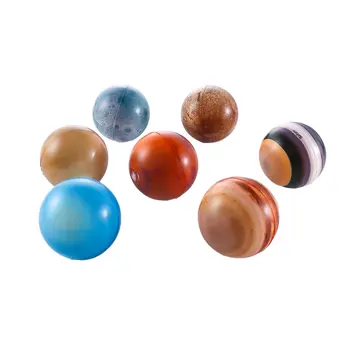 6.3 cm Sekiz Gezegenler Ay Yıldız Topu Oyuncak Yeni Renkli Kabarık Sünger Elastik Baskı Topu Çocuk Eğitim Hediye İçin çocuk