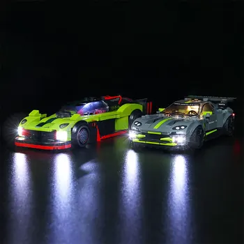 76910 spor araba serisi Martin çift yarış LED ışıkları ile uyumlu (sadece LED ışıklar, yapı taşları yok)