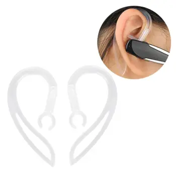 7mm Esnek Bluetooth uyumlu Dayanıklı Kulaklık Şeffaf Yumuşak Silikon Kulak Kancası Döngü Klip