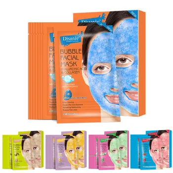 8 adet / grup Kabarcık Yüz Maskesi Derin Temizleyici Arındırıcı Gözenek Yağ kontrol Maskesi Akne Tedavisi Nemlendirici Parlatıcı Yüz Maskesi