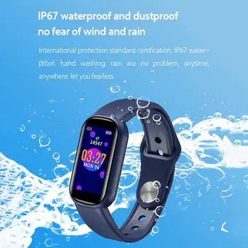 Akıllı bileklikler İzle Dokunmatik Kontrol nabız monitörü IP65 Su Geçirmez 0.96 İnç spor bilezik Spor İzci akıllı saatler