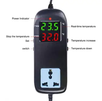 Akıllı sıcaklık kontrol cihazı sıcaklık göstergesi mh - 2000 dijital ekran elektronik sıcaklık kontrol cihazı ile güç c