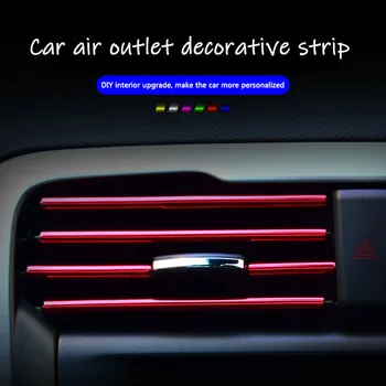 Araba Klima Çıkış ızgarası Dekorasyon Şerit sticker Toyota Land Cruiser Camry Prado Prius Yaris Corolla Vitz