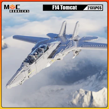 Askeri Silahlar ABD Hava Kuvvetleri F14 Tomcat Süpersonik Fighter MOC Yapı Taşı WW II Uçak Modeli Tuğla Oyuncaklar Çocuk NOEL Hediyesi
