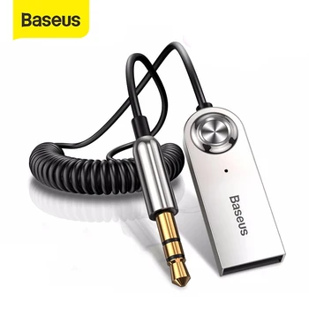 Baseus BA01 USB bluetooth Alıcısı Bluetooth Verici 5.0 Araba AUX 3.5 mm Bluetooth Adaptörü Ses Kablosu Speakerx Kulaklıklar