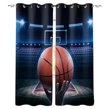 Basketbol Sahası Basketbol Yatak Odası Modern Pencere Perde Oturma Odası Dekorasyon Perdeleri Ev Tekstili Perdeler