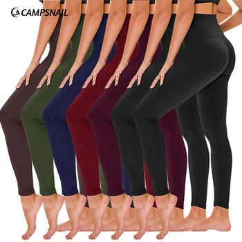 CAMPSNAIL 7 Paket Çok Tayt Kadınlar için Tereyağlı Yumuşak egzersiz pantolonları Yüksek Belli Yoga Sokak Dipleri Seksi Kalça Legging