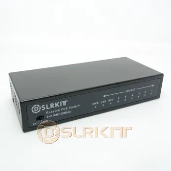 DSLRKIT 250 M 8 Limanlar Güç Adaptörü olmadan 6 PoE Power Over Ethernet Anahtarı Enjektör