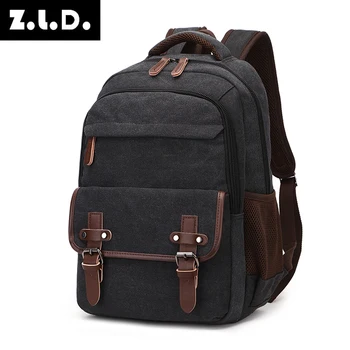 Düz renk tuval okul çantası okul sırt çantası yüksek kapasiteli laptop sırt çantası