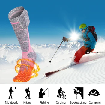 Elektrikli kış sıcak tutan çoraplar elastik rahat ısıtma çorap 3 Modları Ayarlanabilir Nefes Balıkçılık Kamp yürüyüş kayak için