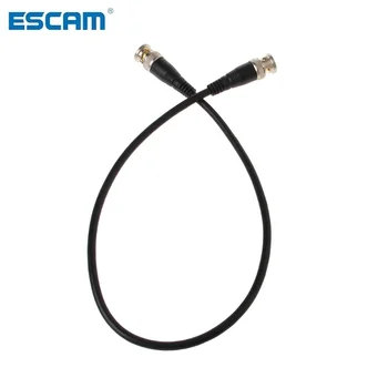 ESCAM BNC Erkek-Erkek Nikel Kaplama Düz Kıvrım RG58 Pigtail Adaptör Kablosu 0.5 m