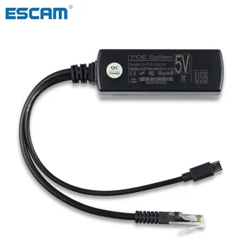 ESCAM IEEE 802.3 af mikro usb Aktif PoE Splitter Ethernet Üzerinden Güç 48V için 5V 2.4 A Tabletler için Dropcam veya Ahududu Pi