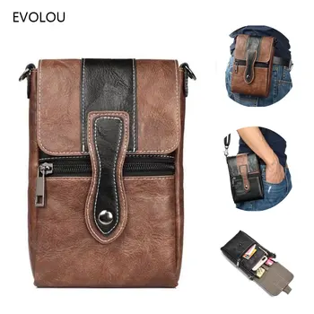 Evrensel Çok Fonksiyonlu bel telefonu çantası iphone XS için MAX XR 5 6 7 8 artı Kapak Klip Kemer Kılıfı Kapak Bel Paketleri omuzdan askili çanta