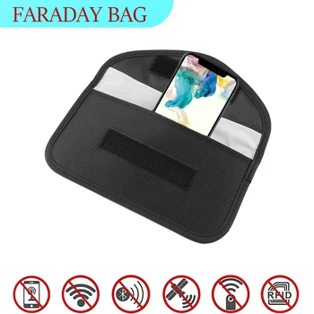 Faraday Çantası RFID cep telefonu Sinyal Engelleme Anti-Hırsızlık Anahtarlık Kalkanı GPS Konum EMF Koruma Bilgi Güvenlik Kartı Kapağı