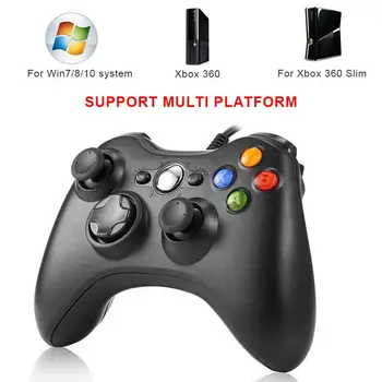 Gamepad Xbox 360 USB Kablolu Denetleyici XBOX Windows İçin 7 / 8 / 10 Kablolu Joystick Oyun Denetleyicisi Gamepad Joypad