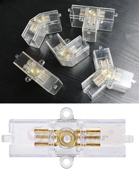 Halat Delikli LED Lamba Konektörü Üç Bakır Pim PC plastik Kapak İyi Güvenlik ve Stabilite Fiş Parçaları Dikişsiz Bağlantı