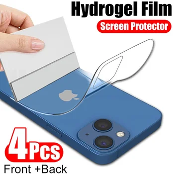 Hidrojel Film iPhone 12 13 Pro Max Mini Ekran Koruyucular iPhone 11 14 Pro XS Max XR X 6 7 8 Artı SE Arka Film Cam Değil