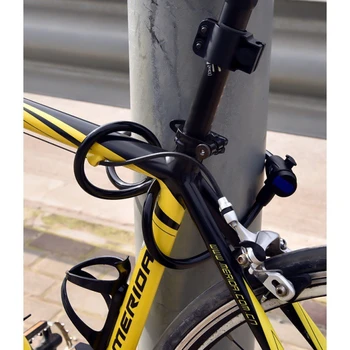 Hırsızlık Spiral Çelik Kablo Evrensel Koruyucu Bisiklet Kilidi Paslanmaz Çelik Kablo Bobin Bisiklet Aksesuarları Bisiklet Kilidi ile 2 Anahtar