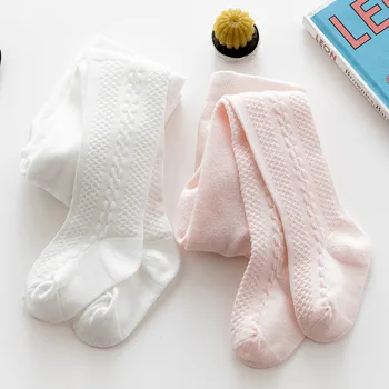 Ilkbahar Yaz Bebek Pamuk Tayt İnce Tayt Nefes Örgü Şerit Çorap Prenses Giyim Yumuşak Pamuklu Külotlu Çorap