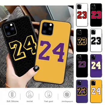 İPhone İçin basketbol Sayı 23 24 Efsane Siyah Silikon Telefon Kapağı 12 11 Pro Max H X Xr 7 8 6 6 Plus 5 5s Se 2020 Durumda