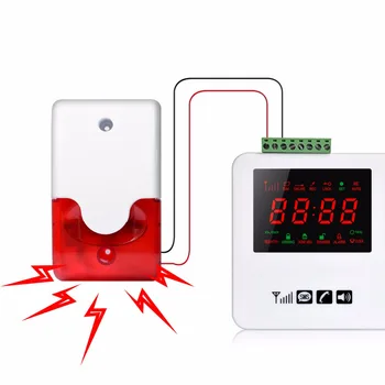 Kablolu Strobe Siren 12 V 24 V 220 V ses Alarm elektronik flaş kırmızı ışık ses Siren ev güvenlik Alarm sistemi 115db