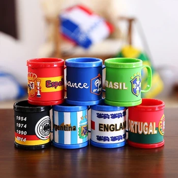 Kahve bira kupası seyahat kupa plastik malzeme mutfak aracı ulusal amblemi kupa futbol sevgilisi için içme
