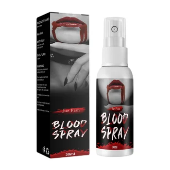 Kan Spreyi Koyu Kırmızı Renk Kan Sıçramak Koyu Kırmızı Renk Cadılar Bayramı Sahte Kan Makyaj Sprey Kullanımlık Sıvı Kan Cosplay