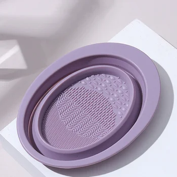 Katlanabilir Silikon Yıkama Fırçası Güzellik Yumurta Kase Makyaj Fırçalar Temizleme Pedi Vakıf Makyaj Araçları Scrubbe Kurulu
