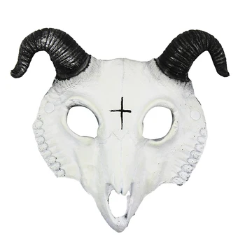 Keçi Kafatası Maskesi Korku Cadılar Bayramı Cosplay Şeytan Maskeleri Karnaval Rave Parti Sahne Masquerade Clubwear Cosplay Kostüm Aksesuarları