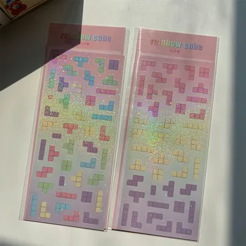Kore Ins Flaş Yapı Taşı Blok Tema Sticker DIY Karalama Defteri telefon kılıfı Günlüğü Albümü Yıldız Kovalayan Hediye Dekorasyon
